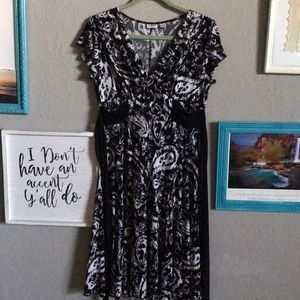 black and white dress